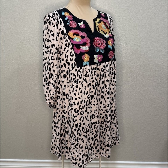 Savanna Jane Peasant Mini Dress/Tunic Sz S Embroidered Boho Cottage‎ Prairie - Picture 2 of 8